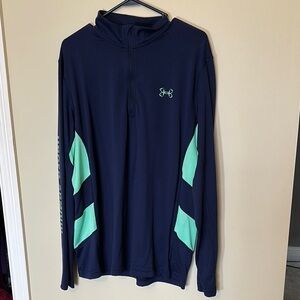 Under Armour Navy and Mint Long Sleeve Pullover